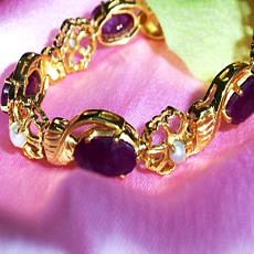 Gold Ruby Bracelets