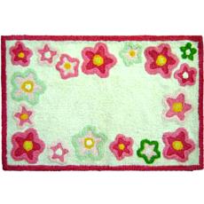 Cotton Bathmat With Floral Designs