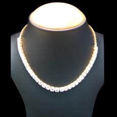 White Diamond Studded Necklace