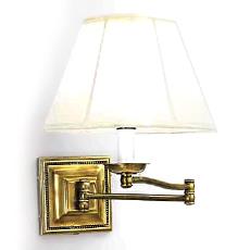 Brass & Glass Crystal Swing Lamp