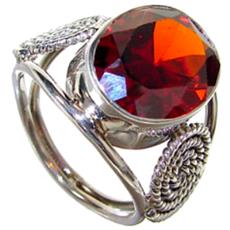 Garnet Stone Studded Ring