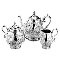 Handcrafted Sterling Silver Tea Set