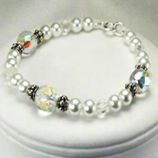 Silver Polished Beaded Bracelet