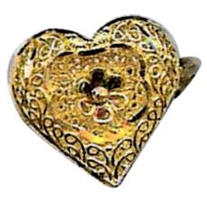 Heart Shaped Gold Ring