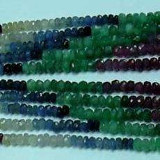 Multicoloured Faceted Precious Beads