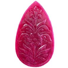 Fine Carved Pear Shaped Ruby Stone