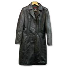 Ladies Long Leather Coat