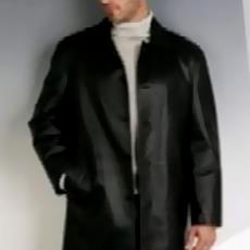 Full Sleeve Men`S Leather Long Coat