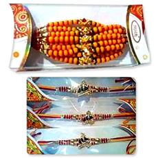 Colourful Designer Metal Rakhi