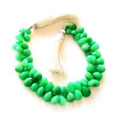 Plain Green Colour Chrysoprase Bead