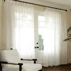 White Coloured Sheer Window Curtain