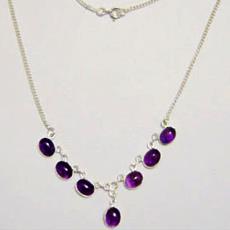 Purple Coloured Gem Studded Necklace