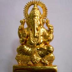 Brass Made Golden Finished Ganesh