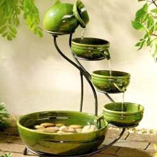 Interior Decorative Green Coloured Fountain