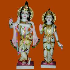 Marble Radha Krishna Statue