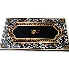 Rectangular Marble Inlay Table Top