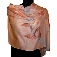 Floral Designed Hand Painted Shawls