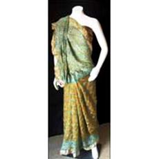 Mirror/ Thread Worked Dupian Saree