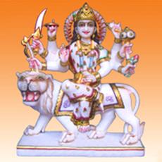 White Marble Durga Statue