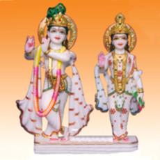 White Marble Radha Krishna Statue