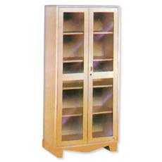 Glass Door Cabinet With Two Compartments