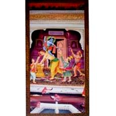 Colourful Painted Krishna Poster