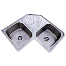 Double Bowl Corner Sink For Kitchen