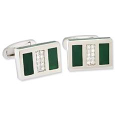 Rhodium Plated Designer Sterling Silver Cufflink