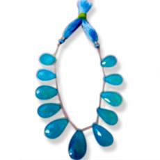 Aqua Blue Coloured Pear Shaped Bead