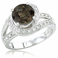 Stone Studded Stylish Silver Ring