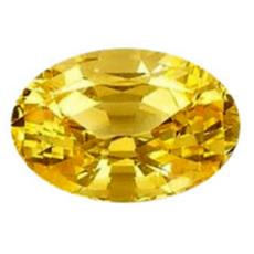 Oval Shaped Yellow Sapphire Gemstone