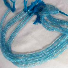 Faceted Blue Topaz Rondelle Bead