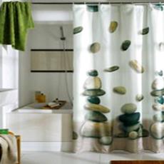 Printed Plastic Bath Curtains