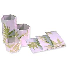 Leaf Mottled Paper Made Pen Stand