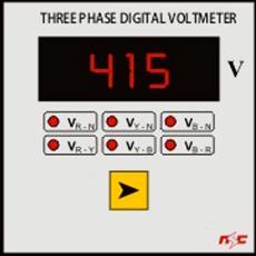 Three Phase Digital Voltmeter