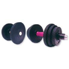 Dumbbells With Rubberised Black Plates