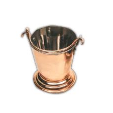 Copper Steel Made Bucket With Carved Handle