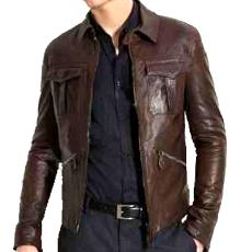 Brown Leather Jacket For Men