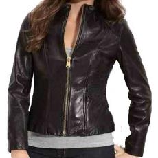 Ladies Leather Biker Jacket