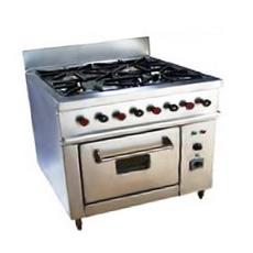 Four-Burner Cooking Oven With Stainless Steel Top