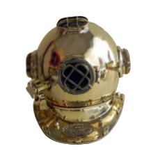 Golden Polished Nautical Diving Helmet