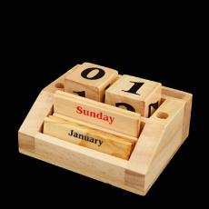 Wooden Desk Top Calendar