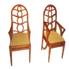 Intricately Designed Wooden Chairs