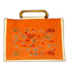 Floral Printed Jute Bag