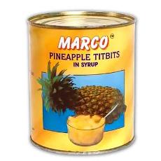 Pineapple Titbits In Syrup Form