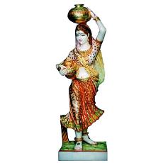 Decorative Marble Village Woman Statue