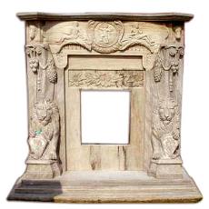 Hand Carved Marble Fireplace