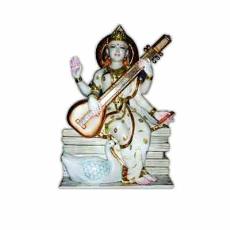 Decorative Marble Statue Of Goddess Saraswati