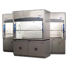 Aerodynamic Floor Mounted Fume Hood