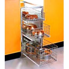 Stainless Steel Drawer Basket Trolley